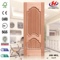 JHK-M02 Economic Evagination Rut Decorative Protrude Raised Line Turkmenistan Natural Sapelli MDF Moulded Storm Door Skin